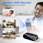 WiFi Clock Video Recorder Night Vision Motion Detection Nanny Cam For Home