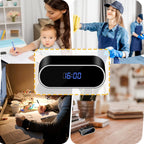WiFi Clock Video Recorder Night Vision Motion Detection Nanny Cam For Home
