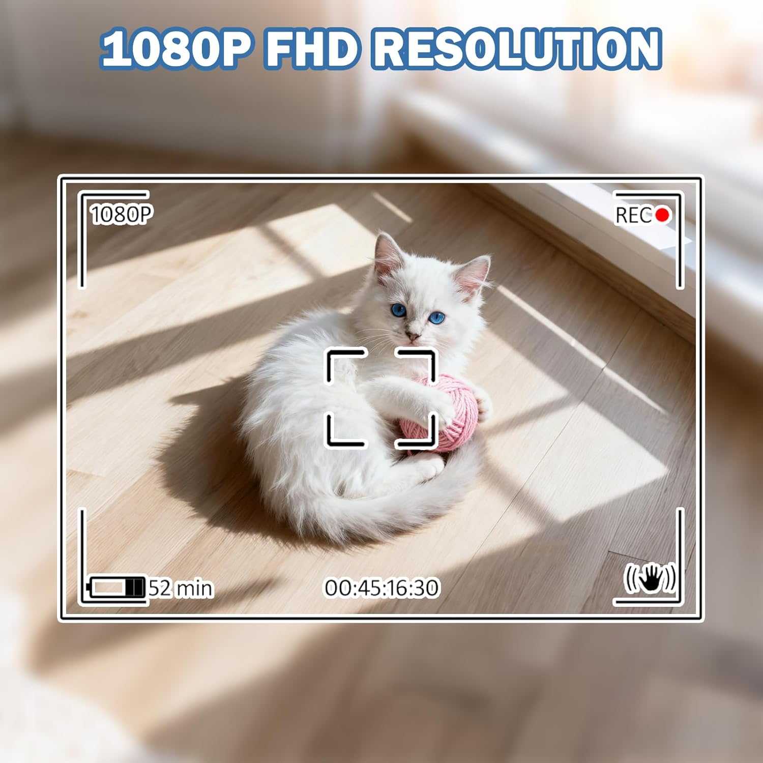 10000mAh Power Bank Nanny Cam for Home, Room, Office, No WiFi