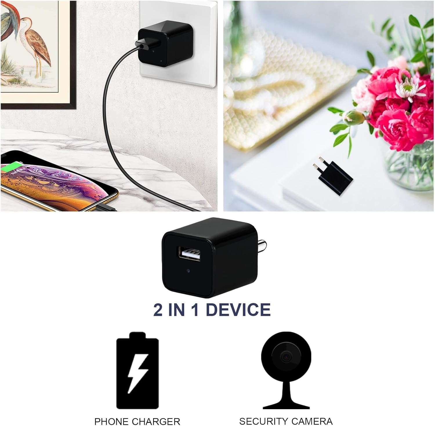 Mini Cameras with 5-Port USB Hub For Home and Office