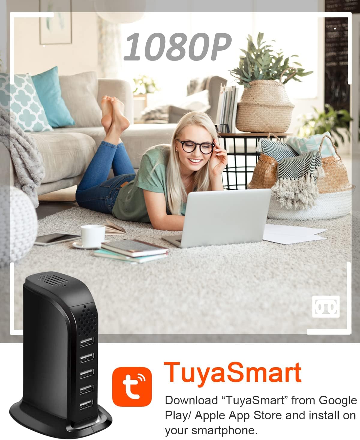 Mini Cameras with 5-Port USB Hub For Home and Office