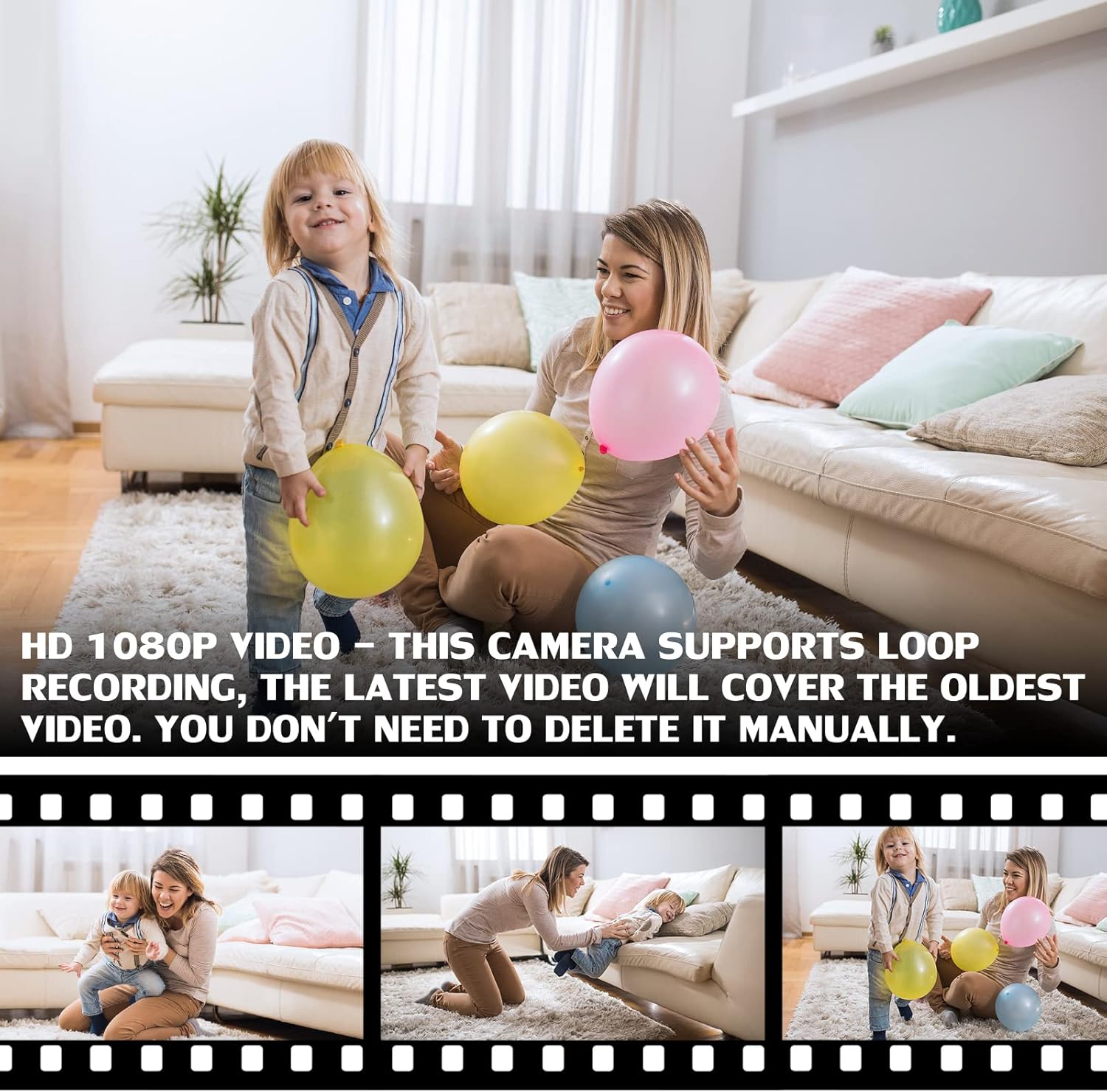 WiFi Clock Video Recorder Night Vision Motion Detection Nanny Cam For Home