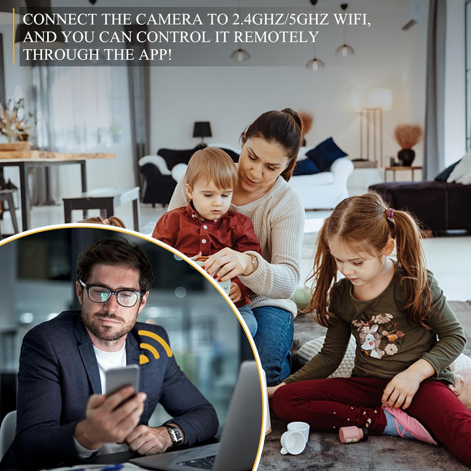 WiFi Clock Video Recorder Night Vision Motion Detection Nanny Cam For Home