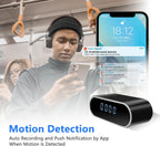 WiFi Clock Video Recorder Night Vision Motion Detection Nanny Cam For Home